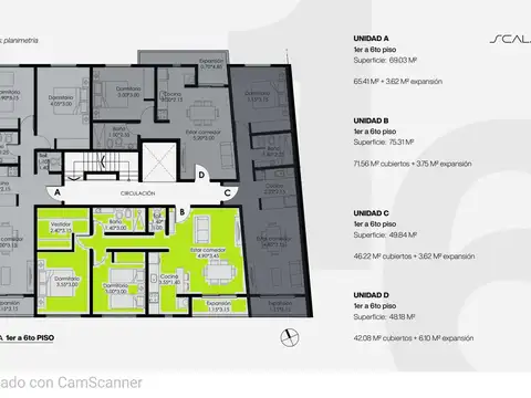 VENTA DPTO. 2 DORM.TORRE SCALA 1 TIPOLOGÍA B