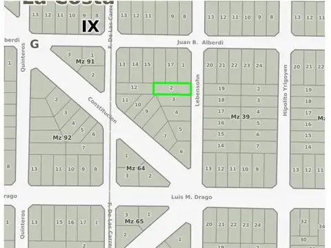 Terreno en Venta 40  mts Fondo