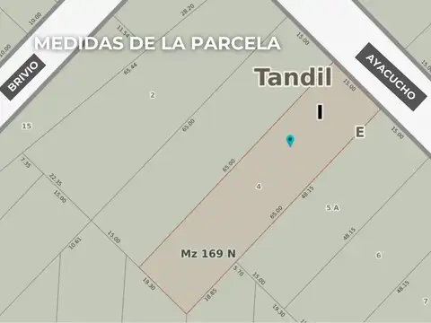 Terreno en Venta 15  mts Frente