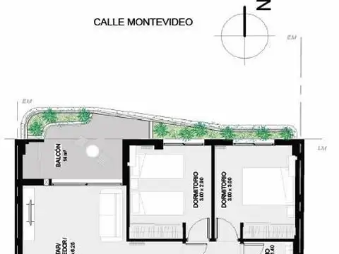 Departamento 4 ambientes con 2 baños