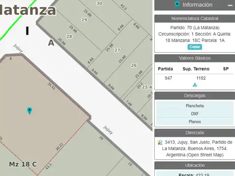 VENTA EXCELENTE LOTE CON GRAN POTENCIAL EN SAN JUSTO CENTRO 1200 m2