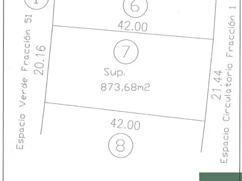 Terreno en Venta de 873,0 m2