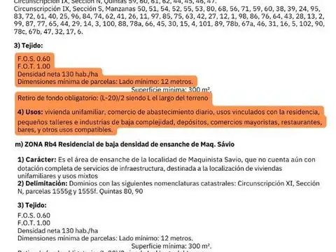 Terreno en Maquinista F Savio