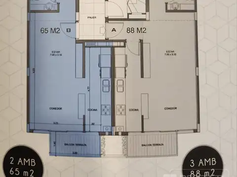 Departamento 2 ambientes con 1 baño