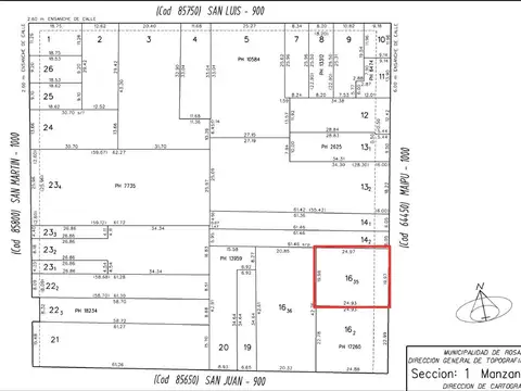 Terreno en Venta en Centro, USD 550.000