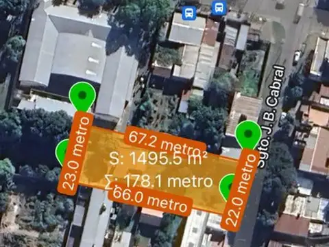 Terreno en Venta de 1495,0 m2