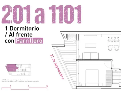 Departamento en Venta de 2 ambientes