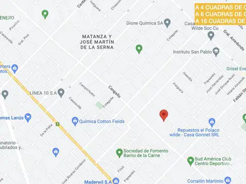 Venta de Terreno en Wilde