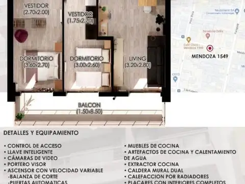 Departamento en Venta de 3 ambientes