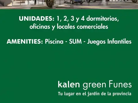 Venta - Departamento 3 Dormitorios con Cochera - Funes