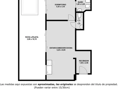 Departamento en Venta de 1 dormitorio