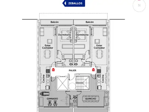 Departamento en Venta de 1 dormitorio