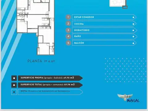 Departamento 3 ambientes con 1 baño