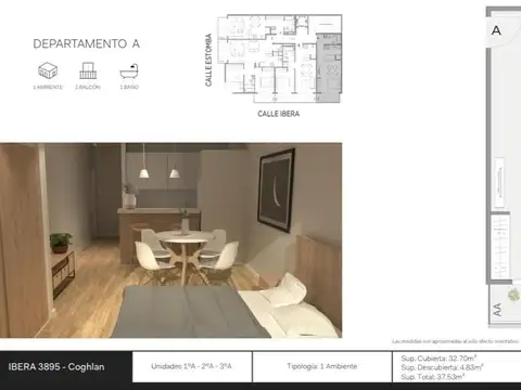 Departamento en Venta de Monoambiente