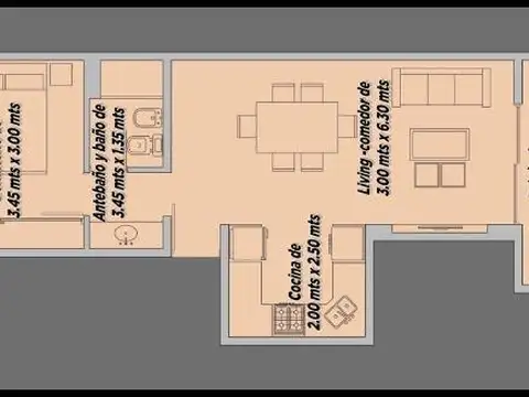 Departamento en Venta con 1 cocheras