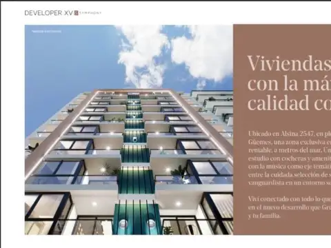 Departamento de 2 ambientes + estudio, con balcón y parrilla.