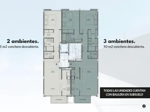 Departamento en Venta con 1 cocheras