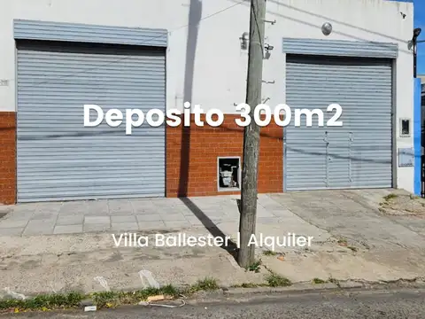 Depósito de 300m2 en alquiler en Villa ballester