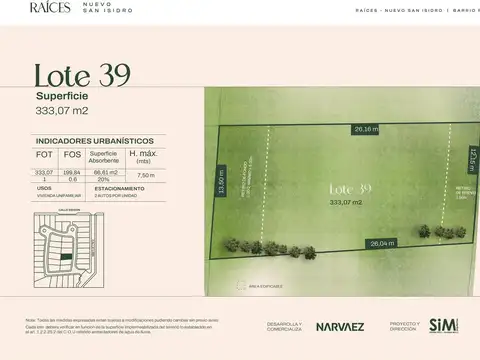 Terreno en Venta de 320,0 m2