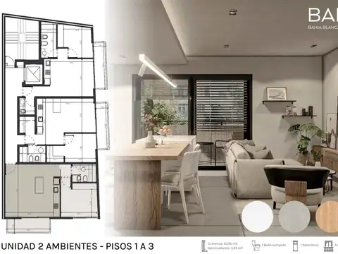 DEPARTAMENTO 2 AMBIENTES AL FRENTE