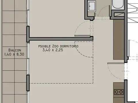 Departamento en Venta de 2 ambientes