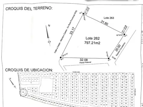 Terreno en Lares de Canning sobre Ruta 52 a metros del ingreso al barrio