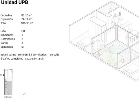 Departamento en Venta de 3 ambientes