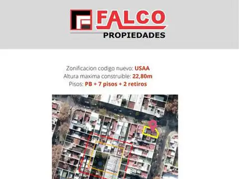 Terreno en Venta en Villa General Mitre, USD 385.000