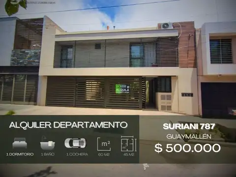 Departamento en alquiler c/ cochera en El Bermejo