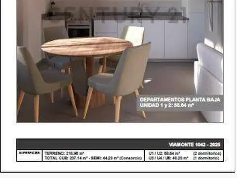 Departamento en Venta de 3 ambientes