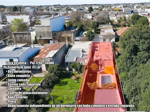 VENTA CASA MÁS DEPARTAMENTO SEMI CENTRO TANDIL