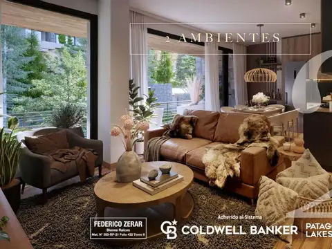 Venta Departamento Dos Ambientes vista al lago a 5 minutos del centro