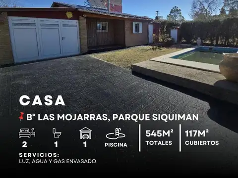 Venta Casa De 2 Dormitorios C/Pileta En Las Mojarras, Parque Siquiman