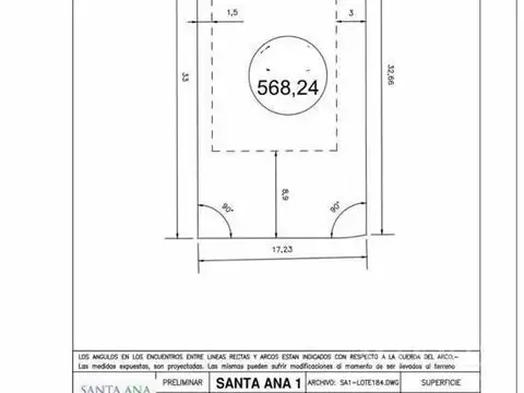 Terreno en Venta de 568,0 m2