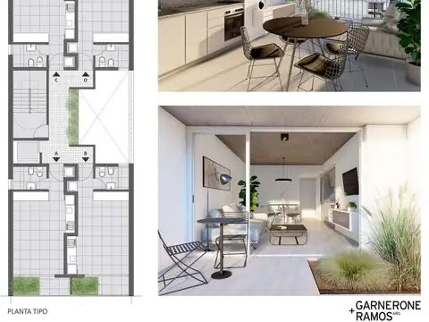 Departamento Monoambiente con 1 baño