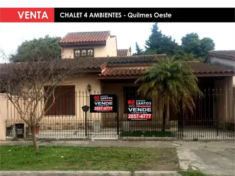 Chalet 4 amb. Quilmes Oeste