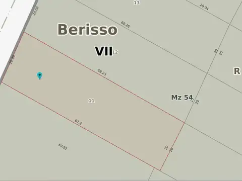 Terreno en Venta de 1352,0 m2
