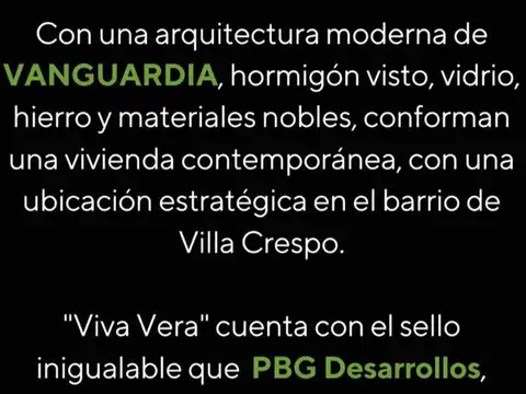 Departamento en Venta en Villa Crespo, USD 127.000