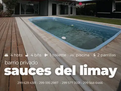 ALQUILER CASA EN B° SAUCES DEL LIMAY