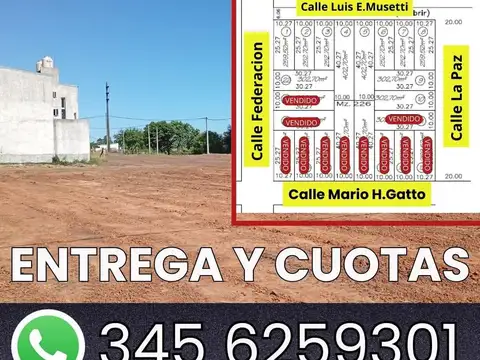 Oportunidad unica lotes desde 250m2