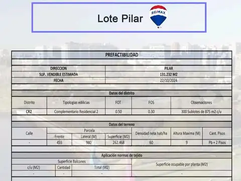 Terreno en Venta en Pilar, USD 1.799.000