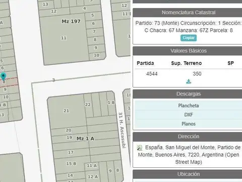Terreno en Venta en San Miguel Del Monte, USD 24.000