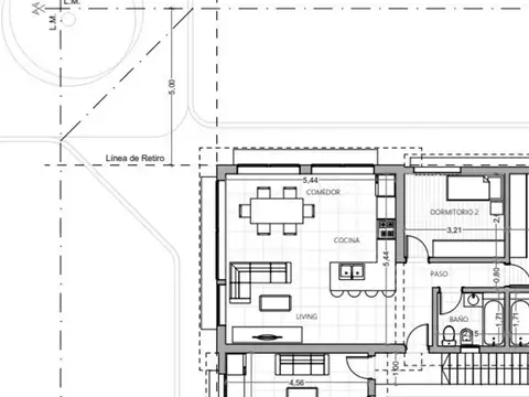 Departamento 3 ambientes con 2 baños