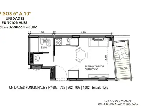 Venta Departamento 1 Ambiente a Estrenar en Villa Crespo, Apto Profesional y Alquiler Temporario