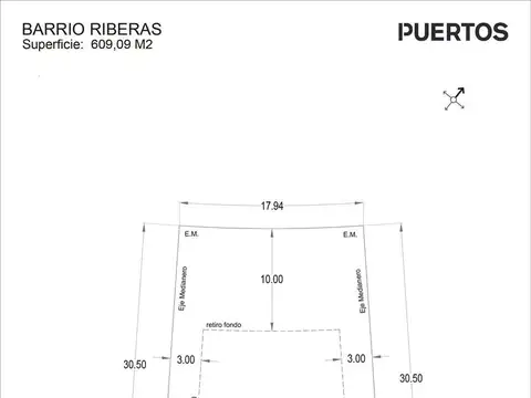 Terreno en Venta 30  mts Fondo