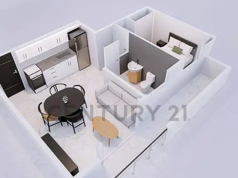 Departamento en Venta de 1 dormitorio