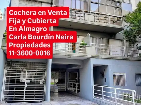 Venta de Cochera fija y cubierta. Sup. Tot.15.58 m2. Almagro