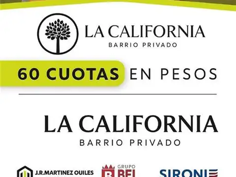 TERRENOS/FRACCIONES/LOTEOS - TERRENOS - CALIFORNIA, RESISTENCIA